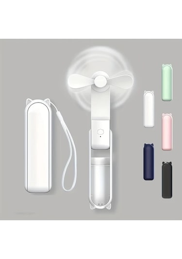 Honeybeeshop Siyah Taşınabilir Fan Şarj Edilebilir Pil Usb Şarj 2si 1 Arada Küçük Fan Kamp Ofis Soğutma Kişisel Kullanım Dayanıklı Abs