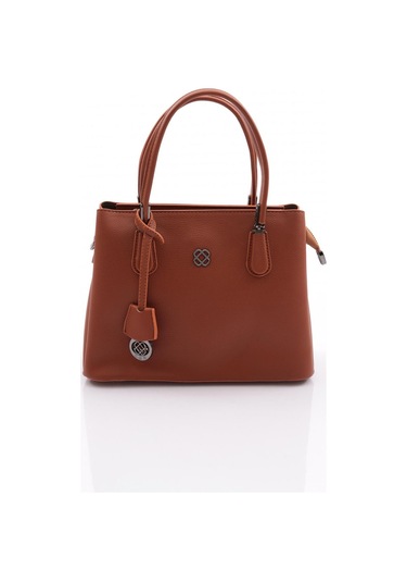 Dgn 549 Kadin Çiçek Süslemeli Fermuarli Çanta 549-2323-R11103 Açık Taba