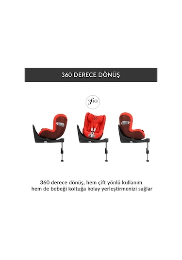 Cybex Sirona Zi Isize Plus (Soho Grey) 360 Derece Dönen Adac Ödüllü Isofix Bebek Oto Koltuğu 0-18 Kg