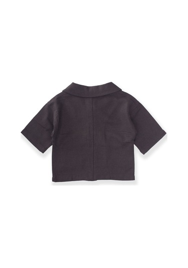 Cigit Sarh Keten Düğmeli Ceket 2-6 Yaş Siyah Siyah