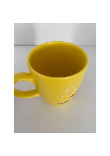 Diyeti Unutma Kupa Bardak Sarı Renk Çok Renkli