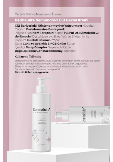 Dermaluire Nemlendirici Cilt Bakım Kremi 200 ML