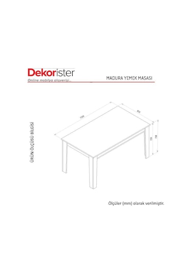 Dekorister Madura Yemek Masası Safir - Hazeran