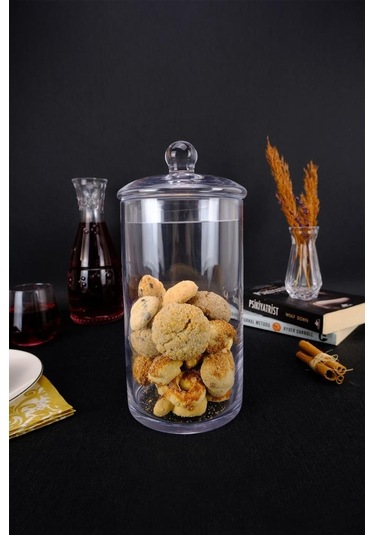 Digithome Tekli Cam Kapaklı Erzak Saklama Kabı Kavanoz Şeffaf 25,5 Cm Kv.sln.004 C1-1-288