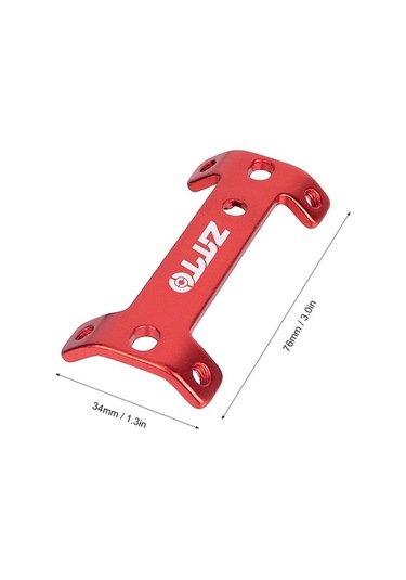 Pazly Kırmızı Alüminyum Çift Başlı Şişe Kafesi Genişletici Dağ Bisikleti Montajı 76x34mm Kırmızı