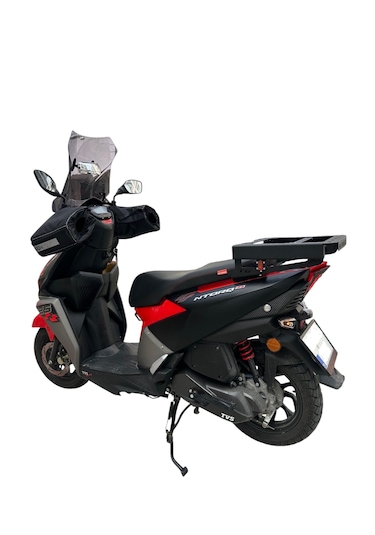Tvs Ntorq 125 Kurye Çanta Demiri Tekerli Kayar Sistem Mat Siyah