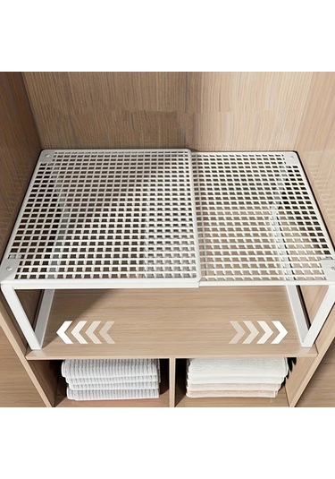 Willowhaven Beyaz M Boy Katlanır Gardırop Düzenleyici - Ayarlanabilir Raflı Çelik Giysi Askılık