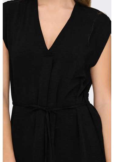 Jdy Kadın Jdydıvya Belden Bağlamalı Midi Elbise 15350728 Siyah Siyah