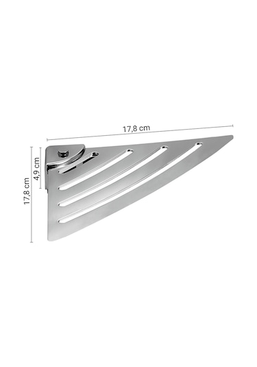 Essential Duş Malzemelik, Köşe, 17.8xh4.9 Cm - Krom Krom