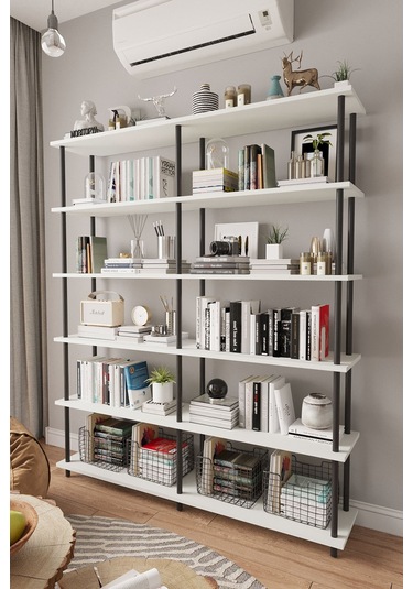 Çevir Kur 150 Cm Beyaz Kitaplık Beyaz