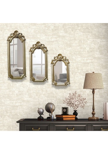 Lucia 3'lü Ayna Altın