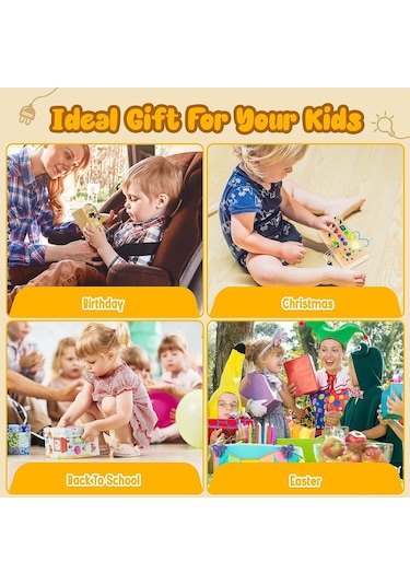 Geeroyoo Bebekler İçin Montessori Eğitici Ahşap Devre Led Işıklı Anahtar Panosu