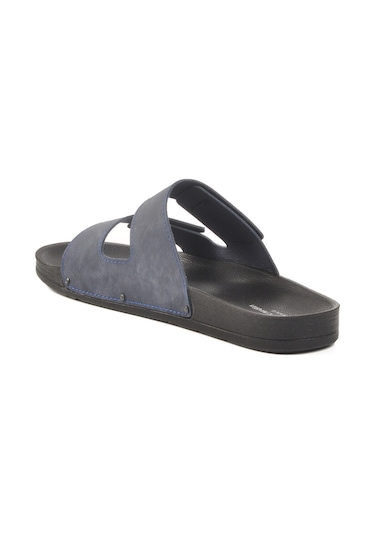 Lacivert Cırtlı Büyük Numara Erkek Terlik Pc-7039 M Lacivert