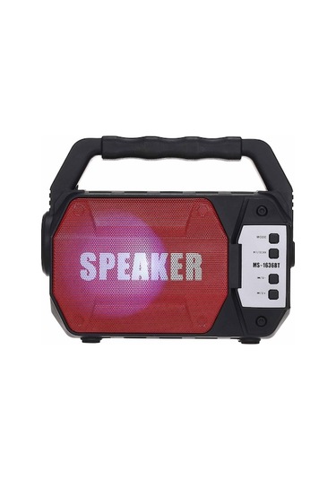 Ms-1636bt Taşınabilir Led Işıklı Bluetooth Hoparlör: Fm Radyo, Flashlight, Süper Bass, Tf Kart Ve Usb Müzik Çalar