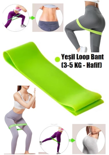 60 Cm Pilates Jimnastik Egzersiz Yoga Direnç Bandı Yeşil-haf...