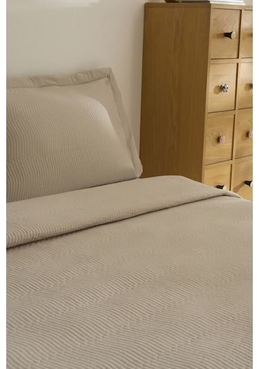 Karaca Home Juno Çift Kişilik Yatak Örtüsü Bej Bej
