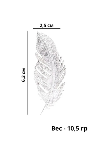 Beautiful Detail Takı Broş Tüy 123822787 Gri