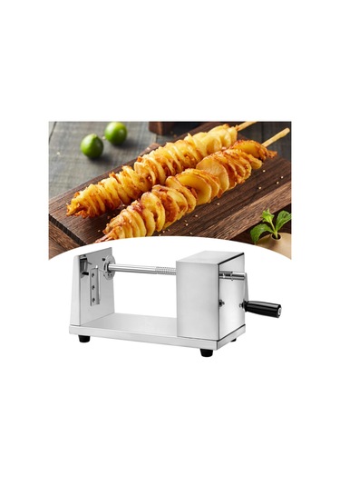 Homyl Spiral Patates Dilimleyici Havuç Sebze Doğrama Ev İçin Gümüş