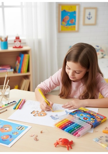 12'li Mum Boya Seti Kore Ürünüdür Çok Renkli