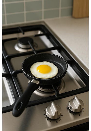 Granıt Dokum Yuvarlak Mını Sos Tavası- Rss301 -120 Mm Siyah