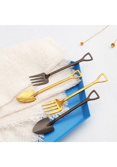 Kosona 304 Paslanmaz Çelik Dondurma Kasa Spoon, Ev/parti İçin Kreatif Çekirdekli, 12cm, El Yeme/çay Karıştırma Uygun, Titanium Rengi Diğer