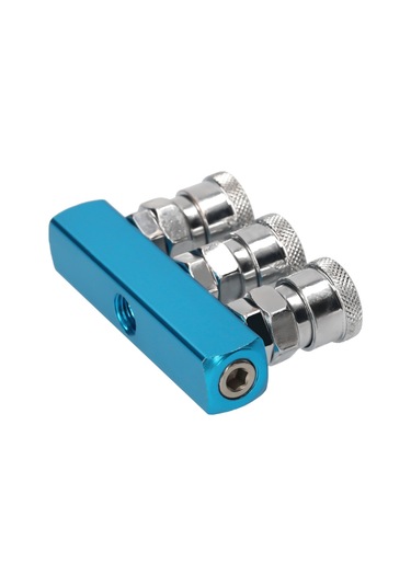 3 Way Manifold Block Splitter Quick Connect Air Hose Splitter Coupler Air Compressor Splitter Pneumatic Air Compressor Manifold Fitting