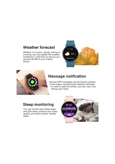 Maiyame Z2 1.3" Dokunmatik Ekran Akıllı Spor Saati Pembe