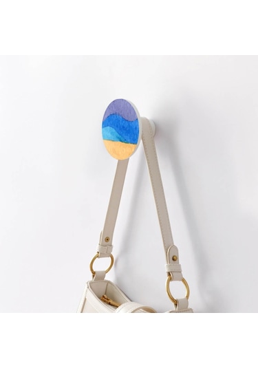 Cajuart Dörtlü Yuvarlak Rengarenk Ev Ofis Hol Duvar Askılık Beyaz