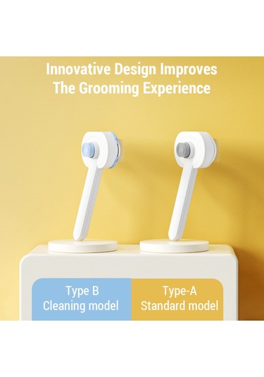 Mufunye Otomatik Temizlenen Kedi Fırçası Paslanmaz Çelik İğneler Ve Elastik Hava Yastığı