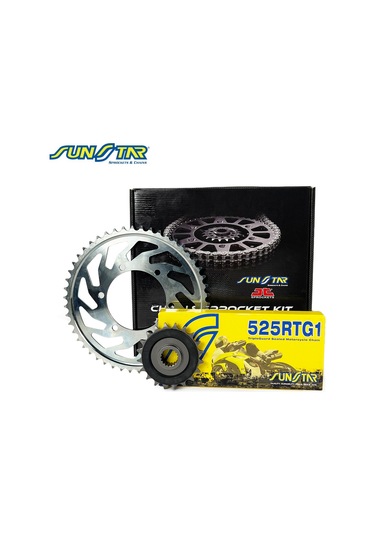 Zincir Dişli Seti Trıumph Thruxton 865cc Zincir: Sunstar 525rtg1 Gold-104 Ön: Jt 18t Arka: Sunstar 43t 2004-2015