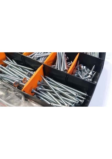 1960 Adet Sunta Vidası Dübel Pul Seti Çantalı Bölmeli 3675 Gr