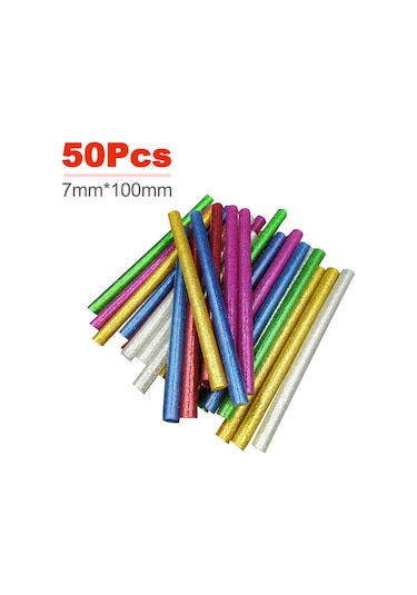 Konesam 50 Adet 7mm X 100mm Renkli Isı Macunu Çubukları - 20w Isı Makinesi İçin El İşleri, Sanat Ve Kraft Malzemeleri İçin Lojistik Ve Stabilite