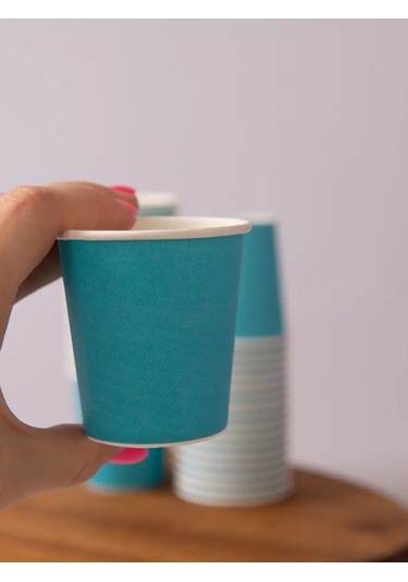 Kinomarket Kağıt Bardaklar, Tek Kullanımlık, 100 Ml, 100 Adet 156628424 Turkuaz