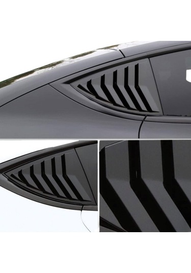 Tesla Kelebek Cam Kaplama Vizörü Parlak Siyah