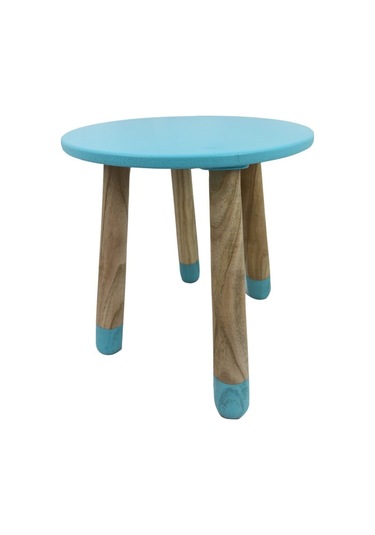 Na Neşeli Ahşap Mavi Ahşap Çocuk Taburesi.çocuk Sandalyesi.çalışma Masası Taburesi.renkli Tabure.çocuk Odası Salda Mavi