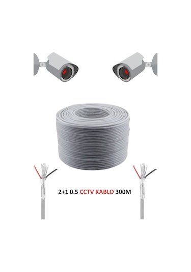 Fury Cctv Kablo Güvenlik Kamera Kablosu 2+1 0.50mm 300m Metre