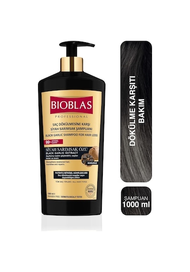 Bioblas Saç Dökülmesine Karşı Siyah Sarımsak Şampuanı 1.000 Ml Saç Dökülmesine Karşı Güçlendirici Formül