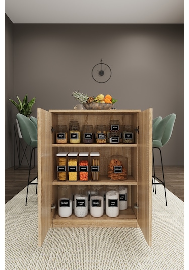 Asra Trend Mutfak Adası MA-04 %100 MDF Dolaplı Yemek ve Bar Masası Sonoma Asra Trend Mutfak Adası MA-04 %100 MDF Dolaplı Yemek ve Bar Masası Sonoma