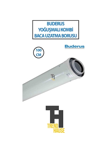Buderus Yoğuşmalı Kombi Baca Uzatma Borusu 1 Metre   --