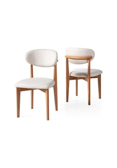 Norte Ahşap Salon Mutfak Sandalyesi 2 Li Set 001