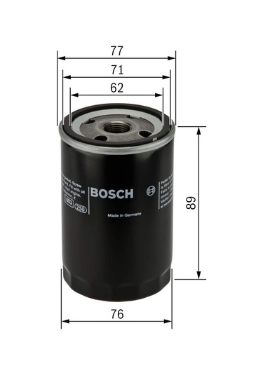 Toyota Corolla Uyumlu Yağ Filtresi 1.4 D4D 2007-2008 Bosch