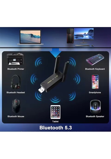 Fu-ax900 Wifi-6+bluetooth 5.3 Adaptörü Yüksek Çekim Ce Sertifika