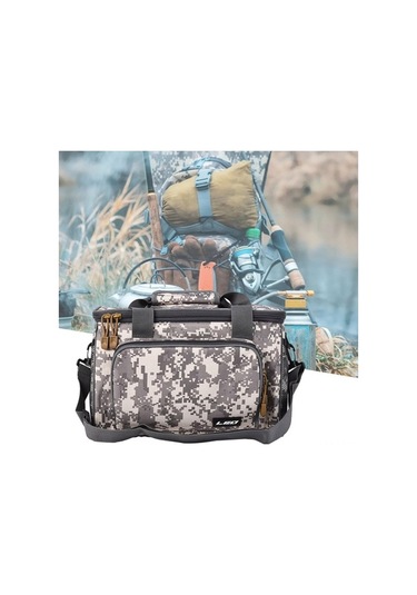 Novahub Dayanıklı 600d Kumaştan Balıkçı Çantası - Yeşil/siyah/kamuflej Gümüş Renk Seçenekleri