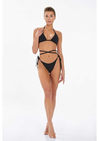 Kadın Siyah Üçgen Bikini C6t2n7o3 001