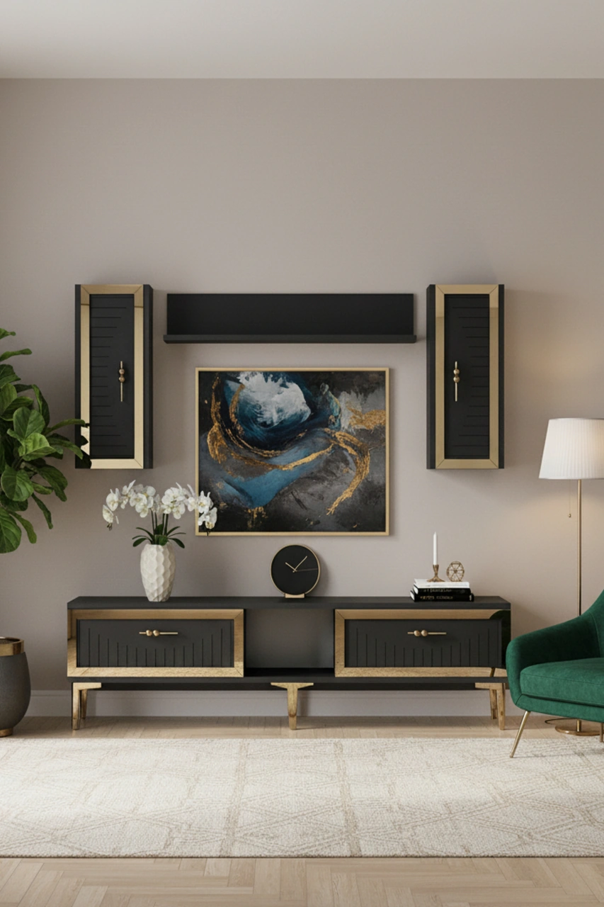 Tvr1501ag - Tuna150 Tv Ünitesi Antrasit Gold 150cm Antrasit Gold