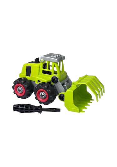 Eğitici, Öğretici Ve El Becerisi Geliştirici Sök Tak A Kalite Tarım İş Makinası Oyuncak Yeşil