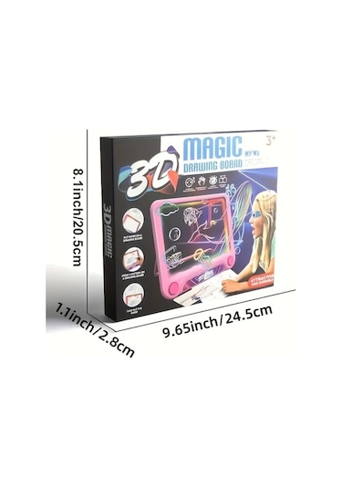 Trendooze Cloud011 Yeşil 3d Işıklı Çizim Tahtası Çocuklar İçin Oyuncağı Yaratıcı Sanat Eğitimi Yeşil Yeşil