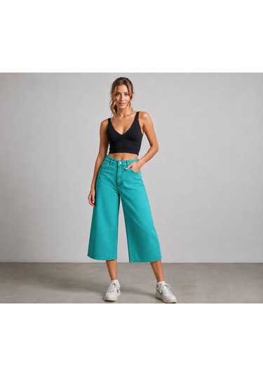 St.poll Unisex Baggy Şortolon Turkuaz