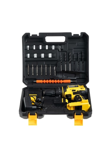 Deko Turkey 58 V 8 Ah Samsung Çift Batarya Metal Dişli Darbeli Şarjlı Matkap + 24 Parça Set
