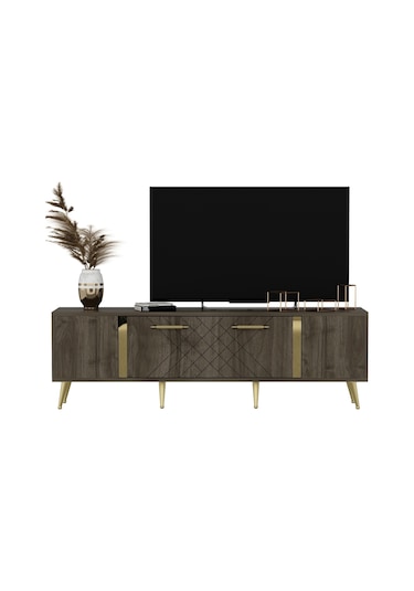 Getas Tv Stand Ceviz-gold Ceviz